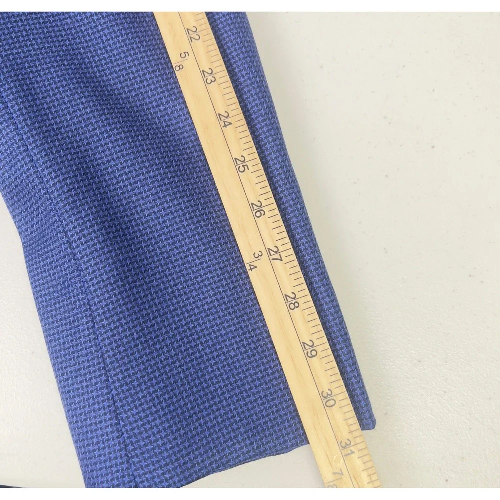 Oxxford Clothes Sport Coat Mens 44R Blue Houndstooth Bespoke Blazer USA Unmarked